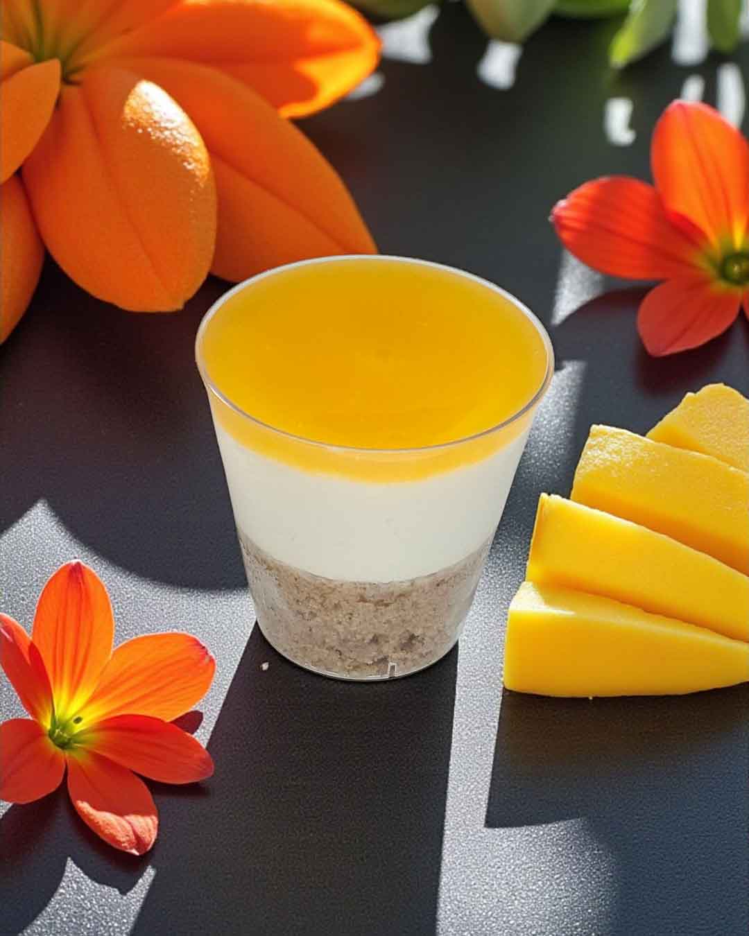 Mango-and-Passionfruit-Mini-Cheesecake-Pot